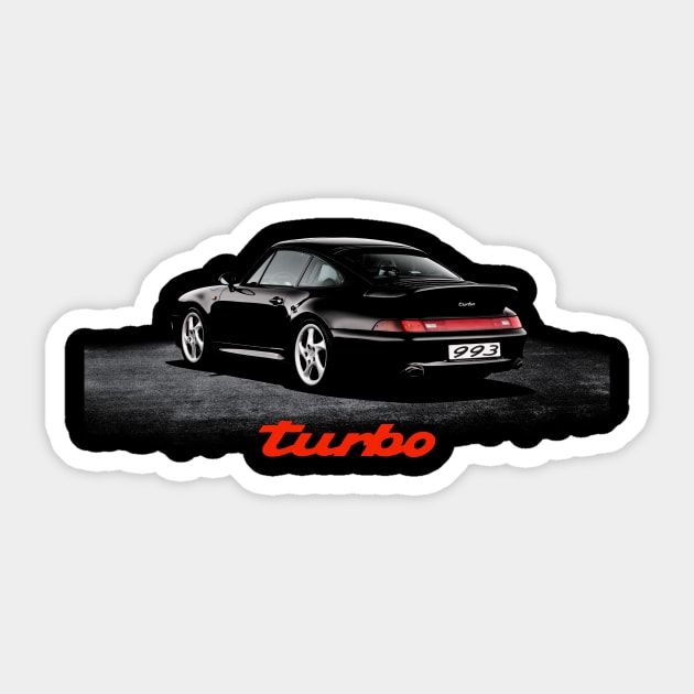 turbo 993 Sticker by retroracing